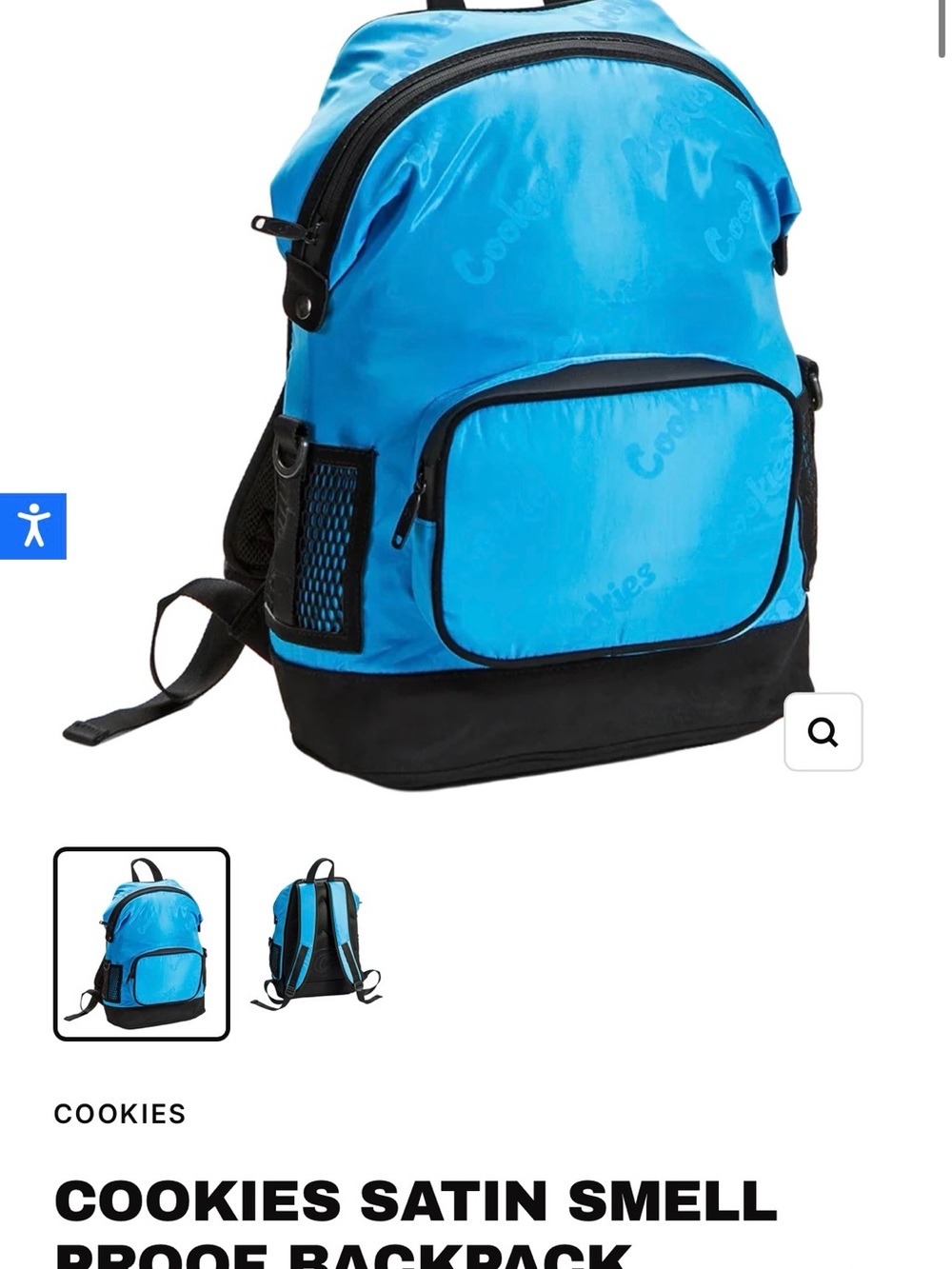 Cookies Blue Satin Backpack - Men's Travel & Daily Bag